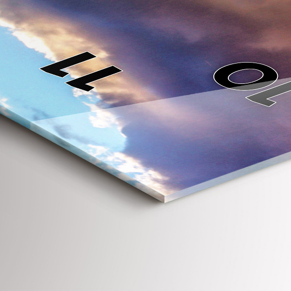 Ceas vertical de perete din sticlă Cascada în Islanda