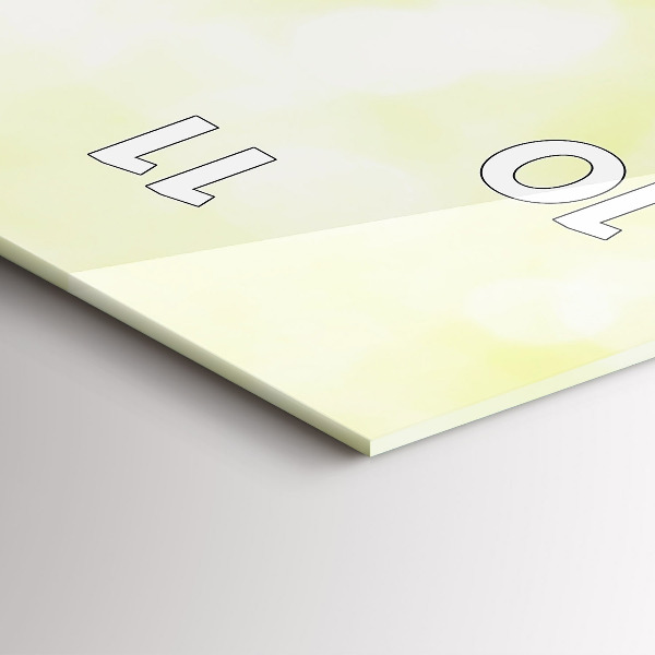 Ceas vertical de perete din sticlă iarbă verde