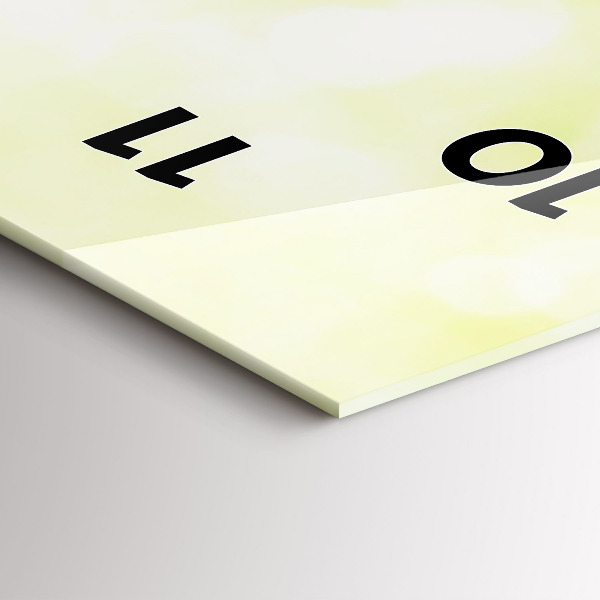 Ceas vertical de perete din sticlă iarbă verde