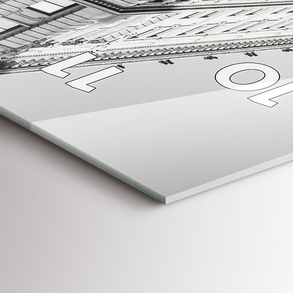 Ceas vertical de perete din sticlă Manhattan și taxiuri