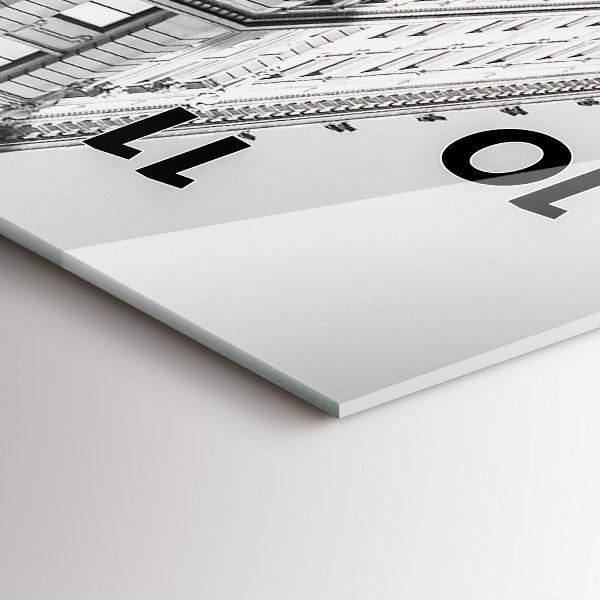 Ceas vertical de perete din sticlă Manhattan și taxiuri