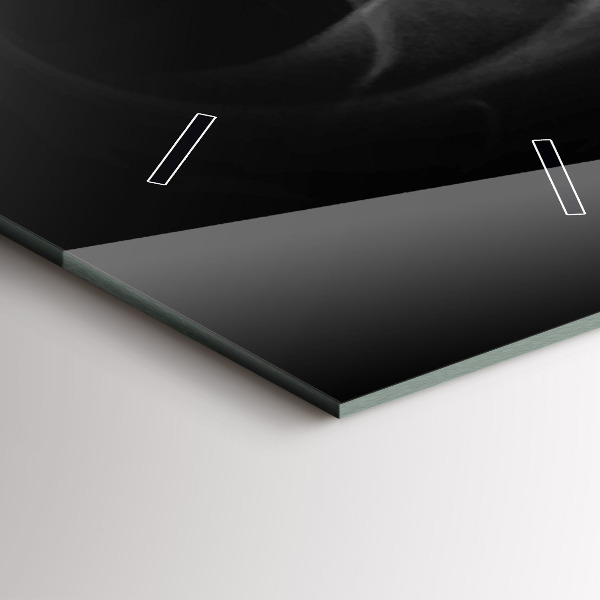 Ceas vertical de perete din sticlă O ceașcă de cafea