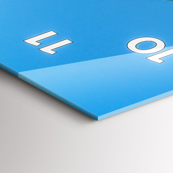 Ceas vertical de perete din sticlă Vedere la munte