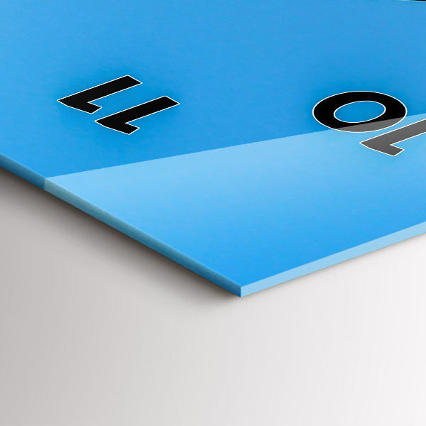 Ceas vertical de perete din sticlă Vedere la munte