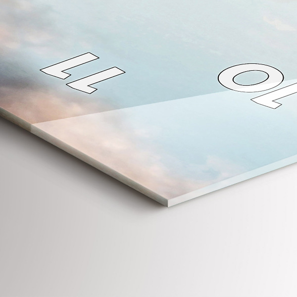 Ceas vertical de perete din sticlă Panorama cu Turnul Eiffel