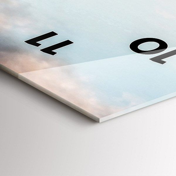 Ceas vertical de perete din sticlă Panorama cu Turnul Eiffel