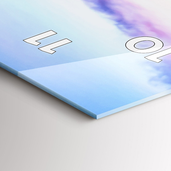 Ceas vertical de perete din sticlă Pod în port seara