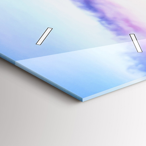 Ceas vertical de perete din sticlă Pod în port seara