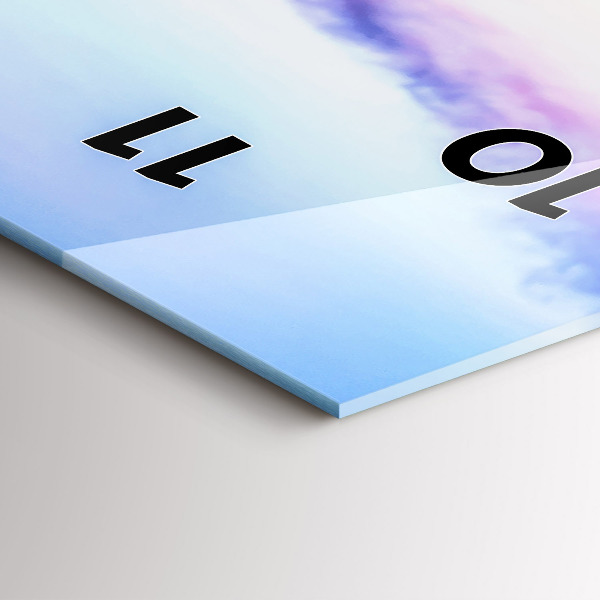 Ceas vertical de perete din sticlă Pod în port seara