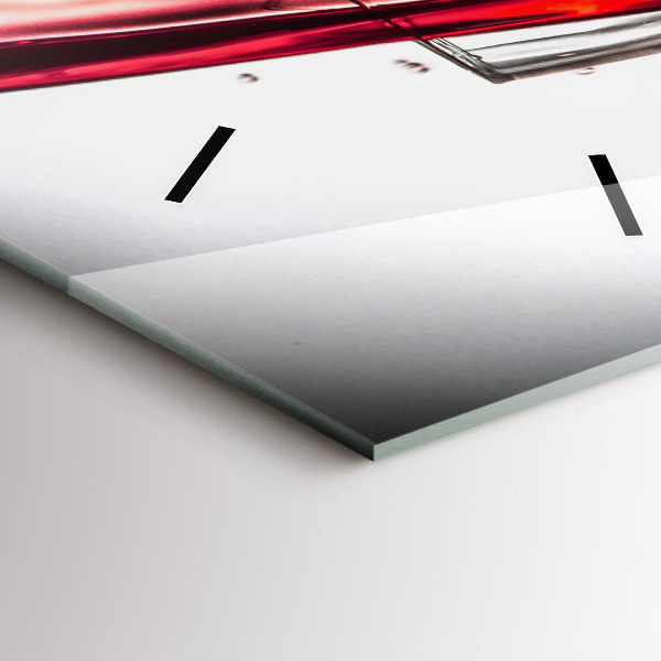 Ceas vertical de perete din sticlă pahar de vin