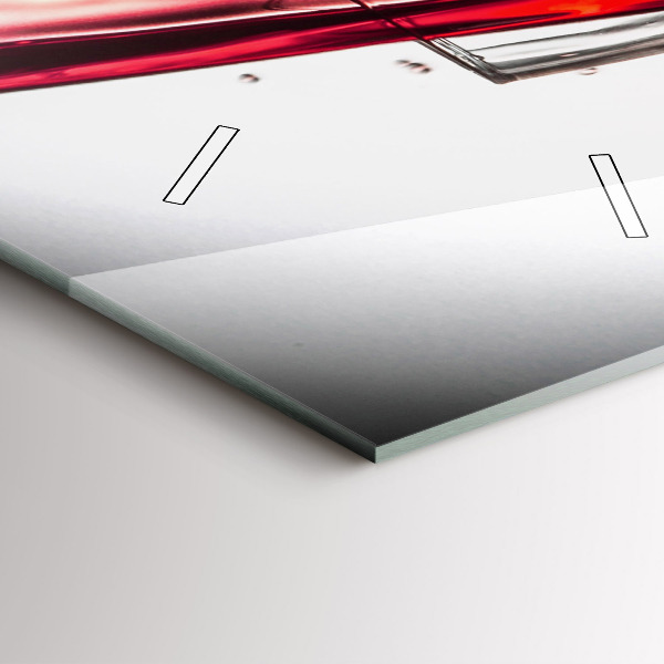 Ceas vertical de perete din sticlă pahar de vin