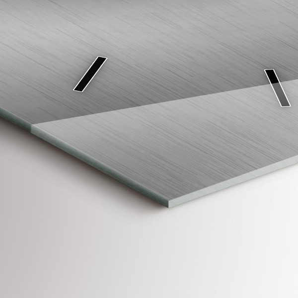 Ceas vertical de perete din sticlă Abstracția metalului gri