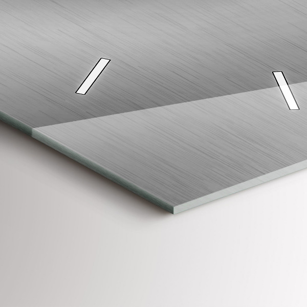 Ceas vertical de perete din sticlă Abstracția metalului gri