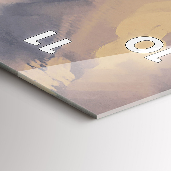 Ceas vertical de perete din sticlă Nave de hârtie