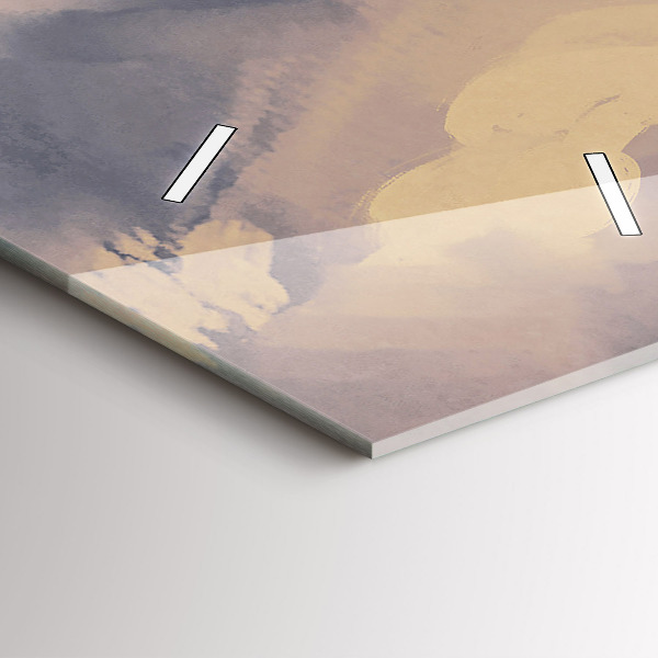 Ceas vertical de perete din sticlă Nave de hârtie