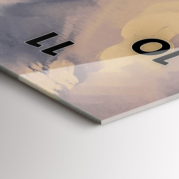 Ceas vertical de perete din sticlă Nave de hârtie