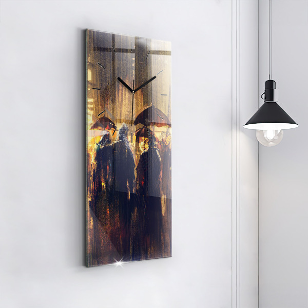 Ceas vertical de perete din sticlă Impresionismul în artă Rynek