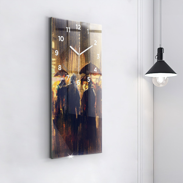 Ceas vertical de perete din sticlă Impresionismul în artă Rynek