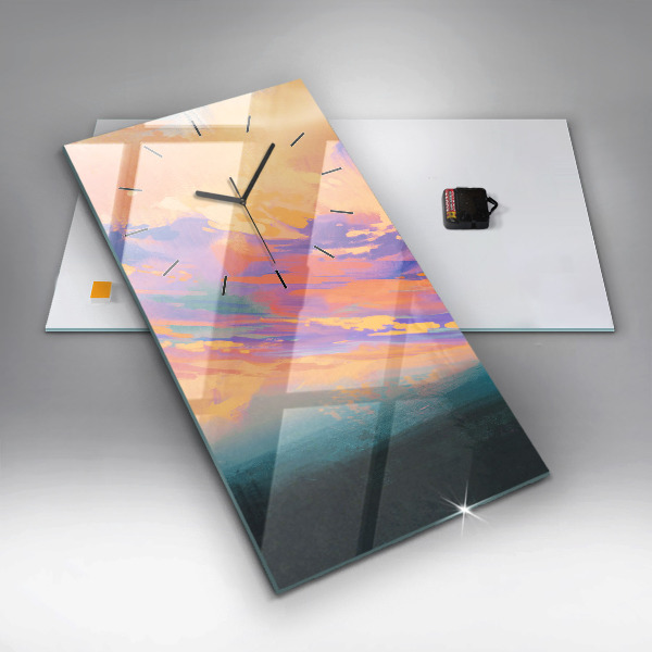 Ceas vertical de perete din sticlă Dragostea platoniciană