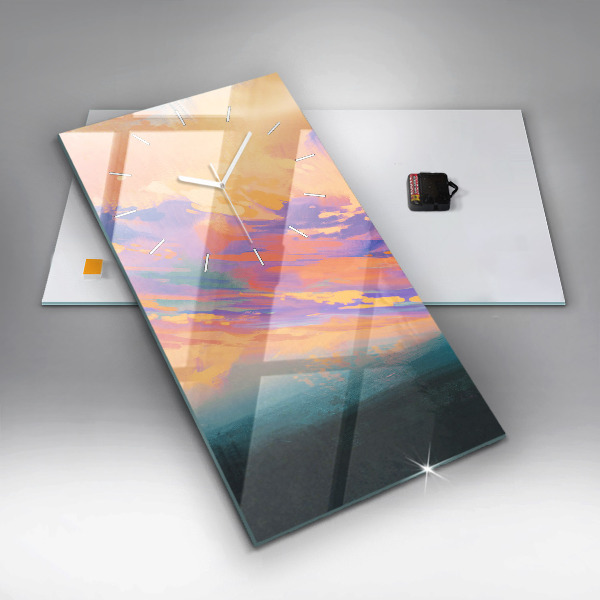 Ceas vertical de perete din sticlă Dragostea platoniciană