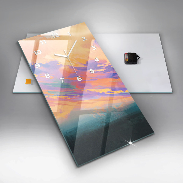 Ceas vertical de perete din sticlă Dragostea platoniciană