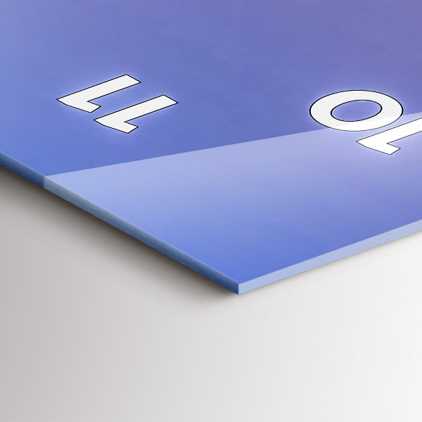 Ceas vertical de perete din sticlă Vedere spre Barcelona