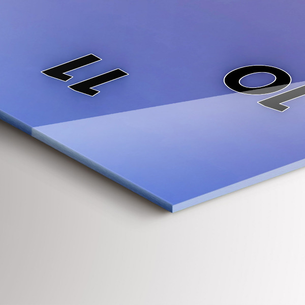 Ceas vertical de perete din sticlă Vedere spre Barcelona