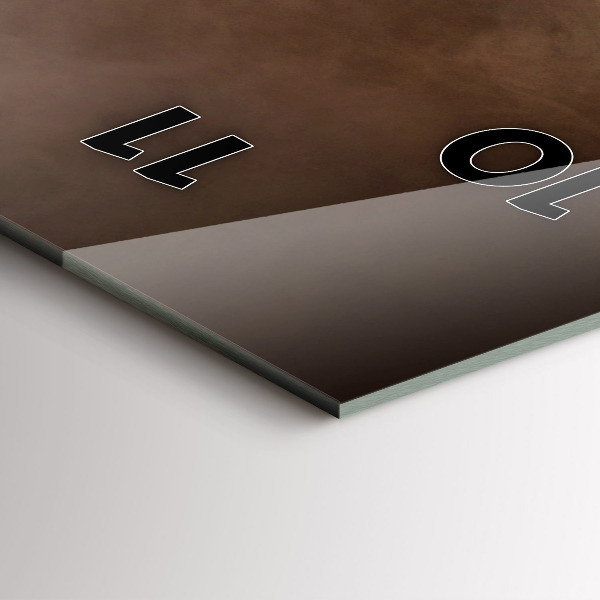 Ceas vertical de perete din sticlă Boabe de cafea