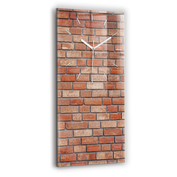 Ceas vertical de perete din sticlă Zid de cărămidă