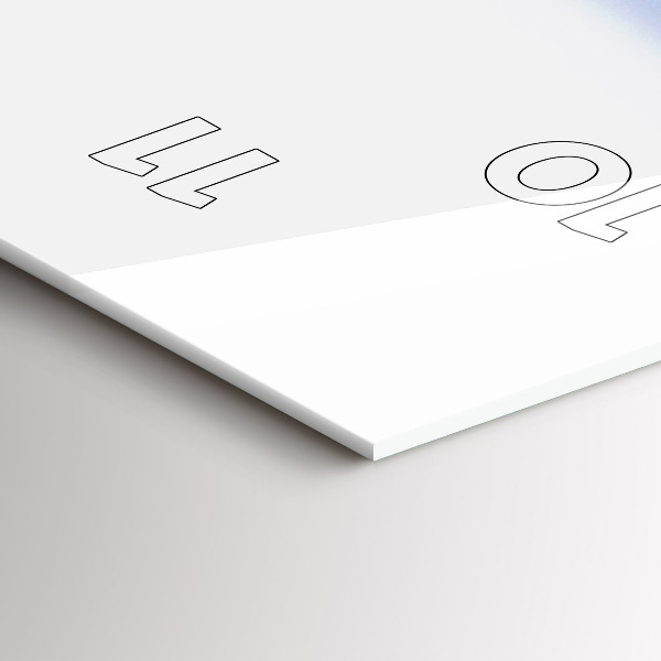 Ceas vertical de perete din sticlă Vedere sub apă