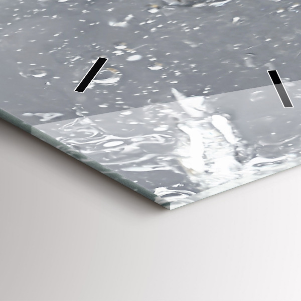 Ceas vertical de perete din sticlă Citrice în apă