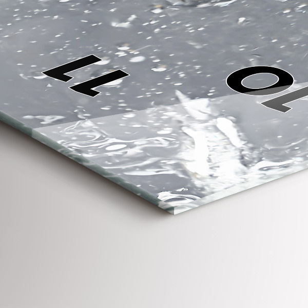 Ceas vertical de perete din sticlă Citrice în apă