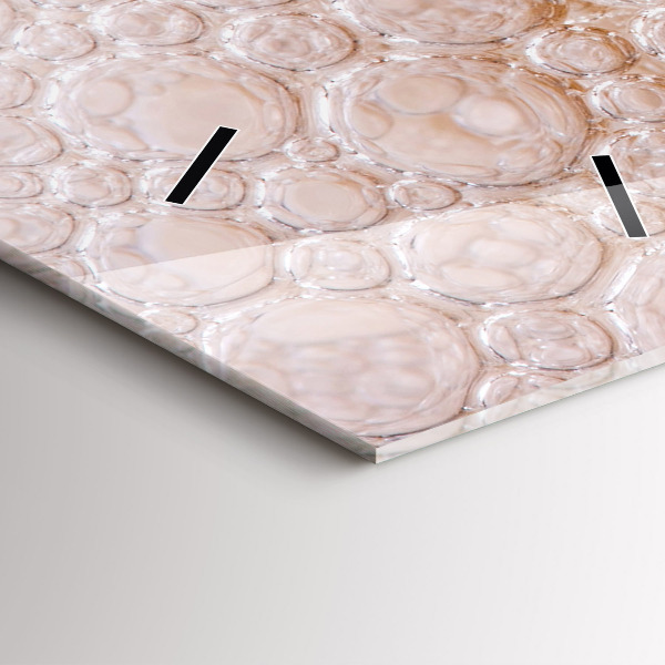 Ceas vertical de perete din sticlă Bere cu spumă