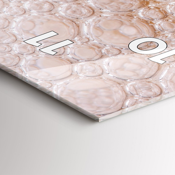 Ceas vertical de perete din sticlă Bere cu spumă