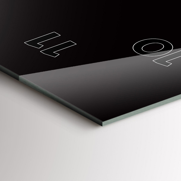 Ceas vertical de perete din sticlă Suc de portocale