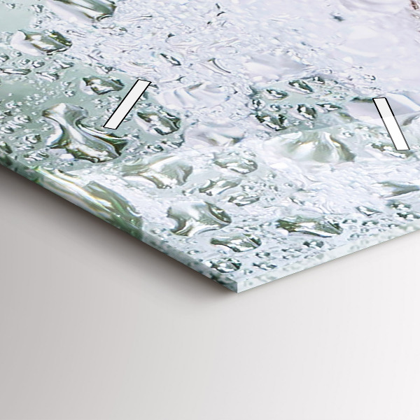 Ceas vertical de perete din sticlă O cană de bere