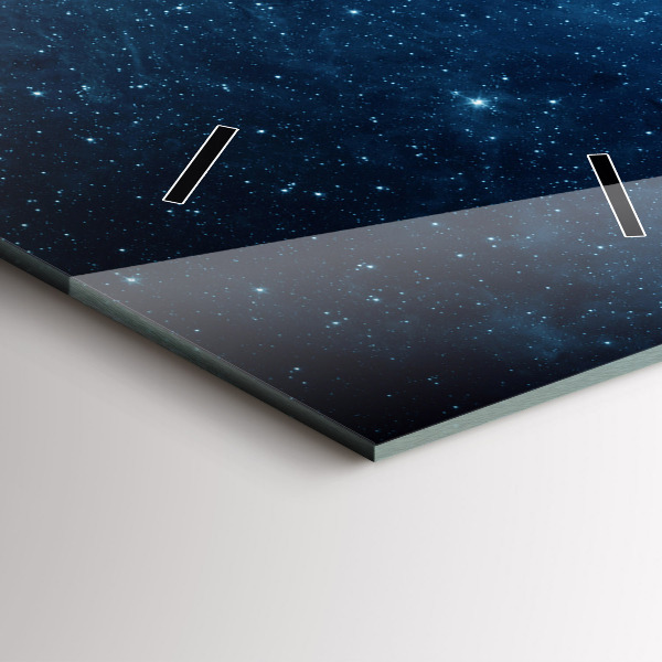 Ceas vertical de perete din sticlă Pământul și galaxia - NASA