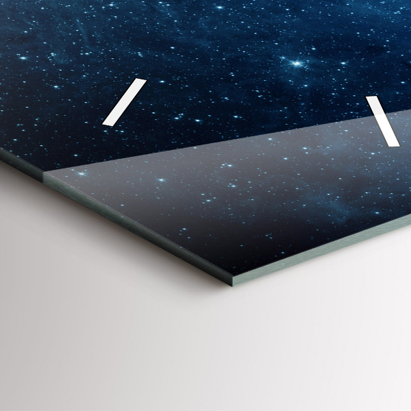 Ceas vertical de perete din sticlă Pământul și galaxia - NASA