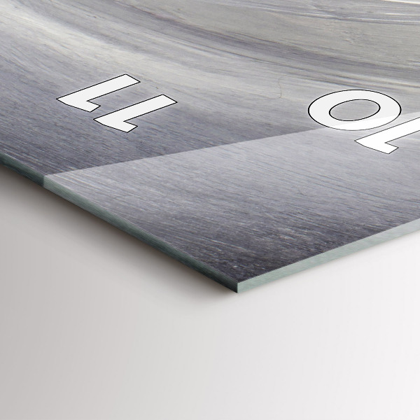 Ceas vertical de perete din sticlă Corb în lumina lunii