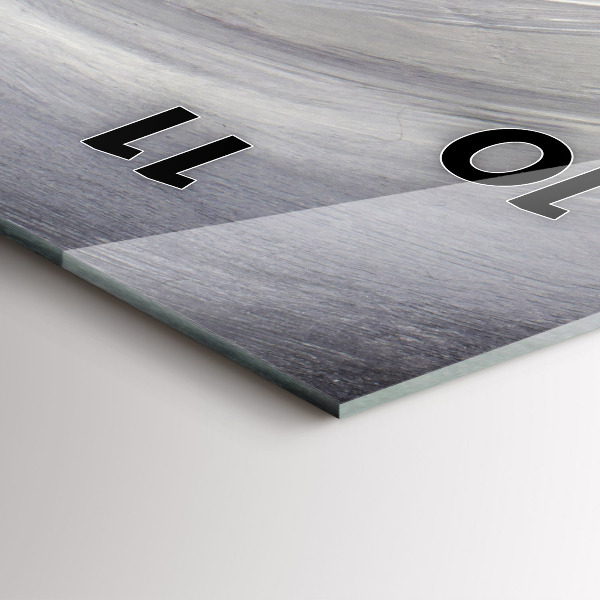 Ceas vertical de perete din sticlă Corb în lumina lunii