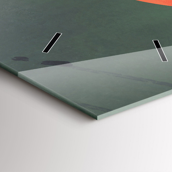 Ceas vertical de perete din sticlă Samurai în pădure