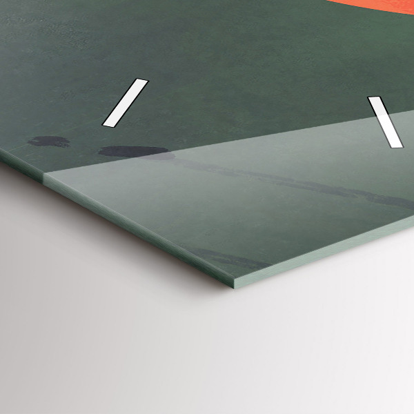 Ceas vertical de perete din sticlă Samurai în pădure