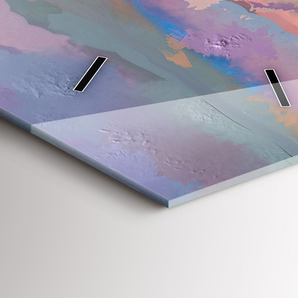 Ceas vertical de perete din sticlă Câmp de floarea soarelui