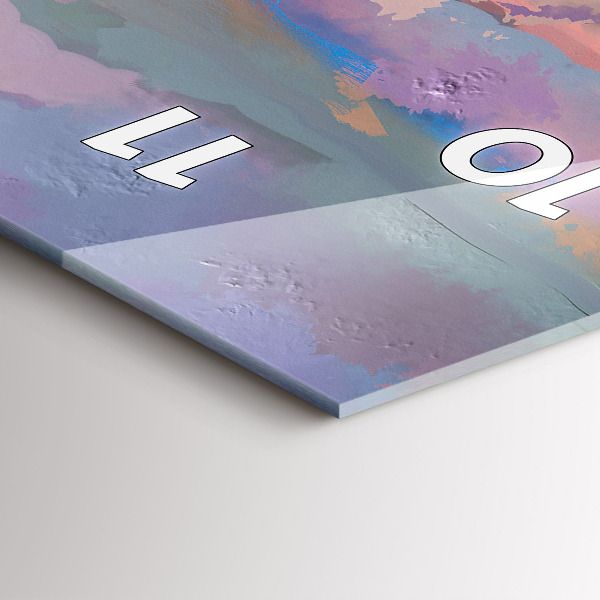 Ceas vertical de perete din sticlă Câmp de floarea soarelui