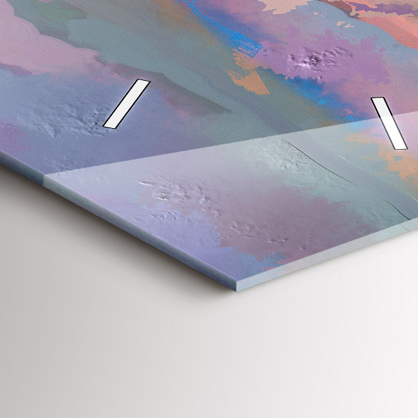 Ceas vertical de perete din sticlă Câmp de floarea soarelui