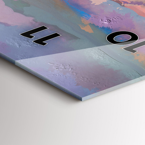 Ceas vertical de perete din sticlă Câmp de floarea soarelui