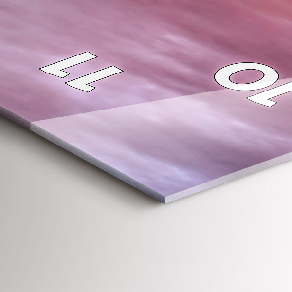 Ceas vertical de perete din sticlă Veche moară de vânt din Santorini