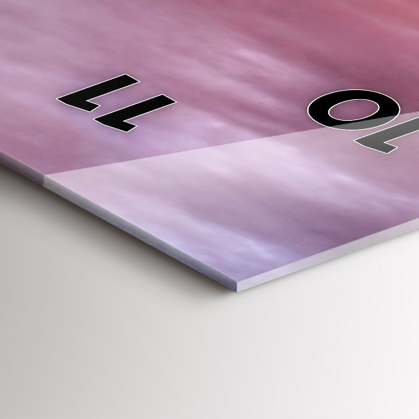 Ceas vertical de perete din sticlă Veche moară de vânt din Santorini