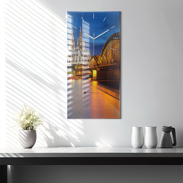 Ceas vertical de perete din sticlă Pod din Germania