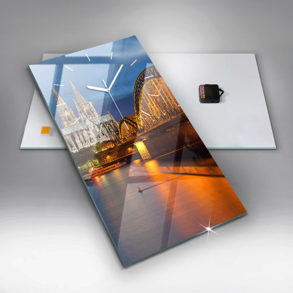 Ceas vertical de perete din sticlă Pod din Germania